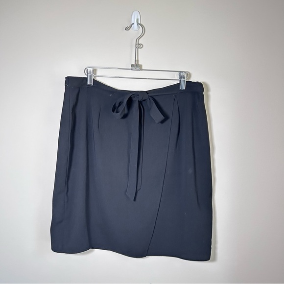 Tristan Front Tie Knee Length Airy Loose Fit Skirt Black Size 14 - Picture 1 of 6